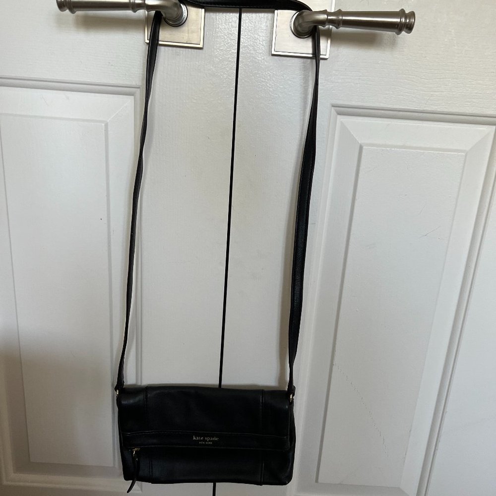 Kate Spade black Fremont Place Julian Leather Crossbody Bag purse *PLZ READ* - Picture 3 of 16